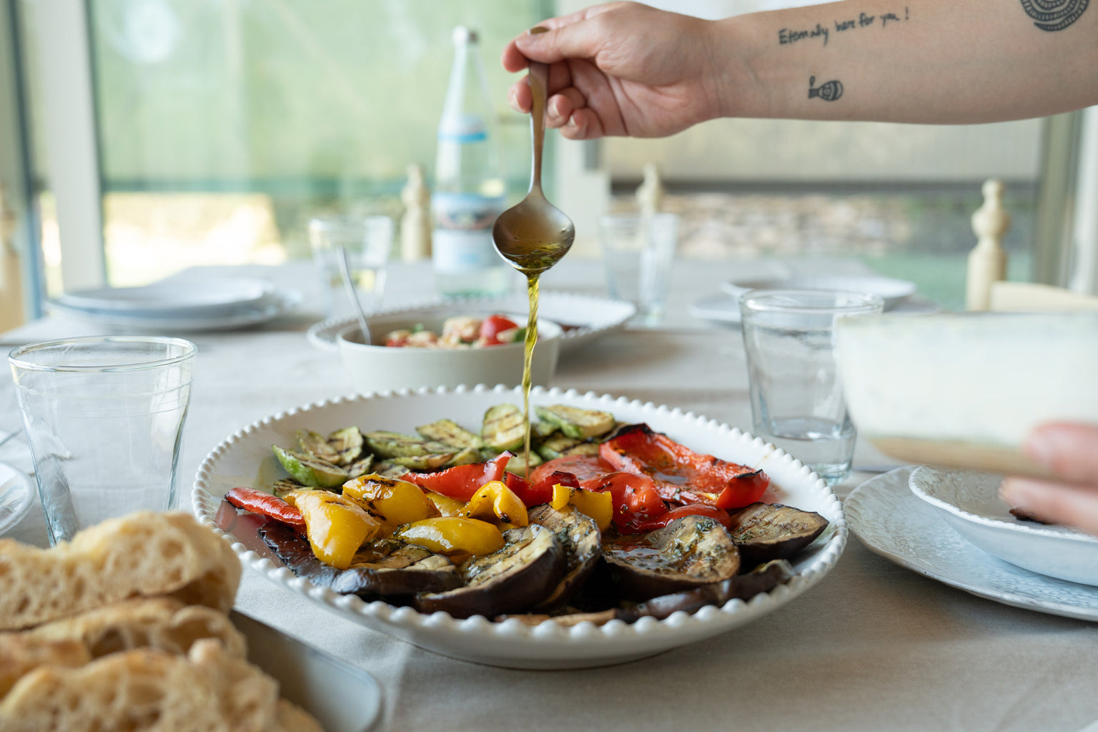 Grilled Vegetables with Herbed Olive Oil Dressing