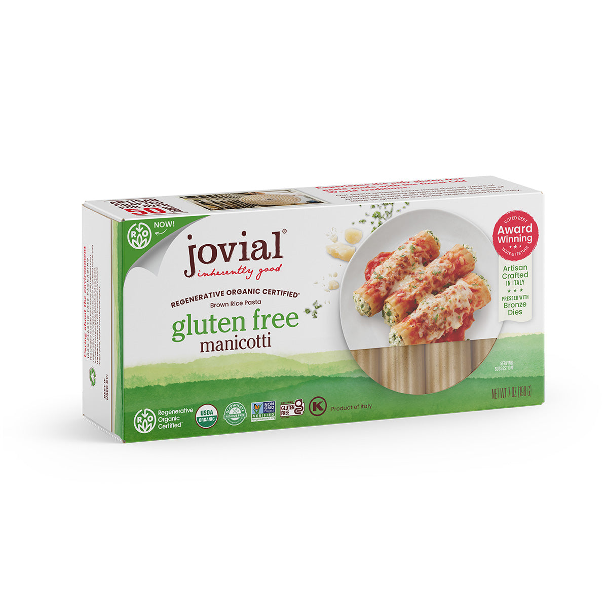 Organic Gluten Free Brown Rice Manicotti