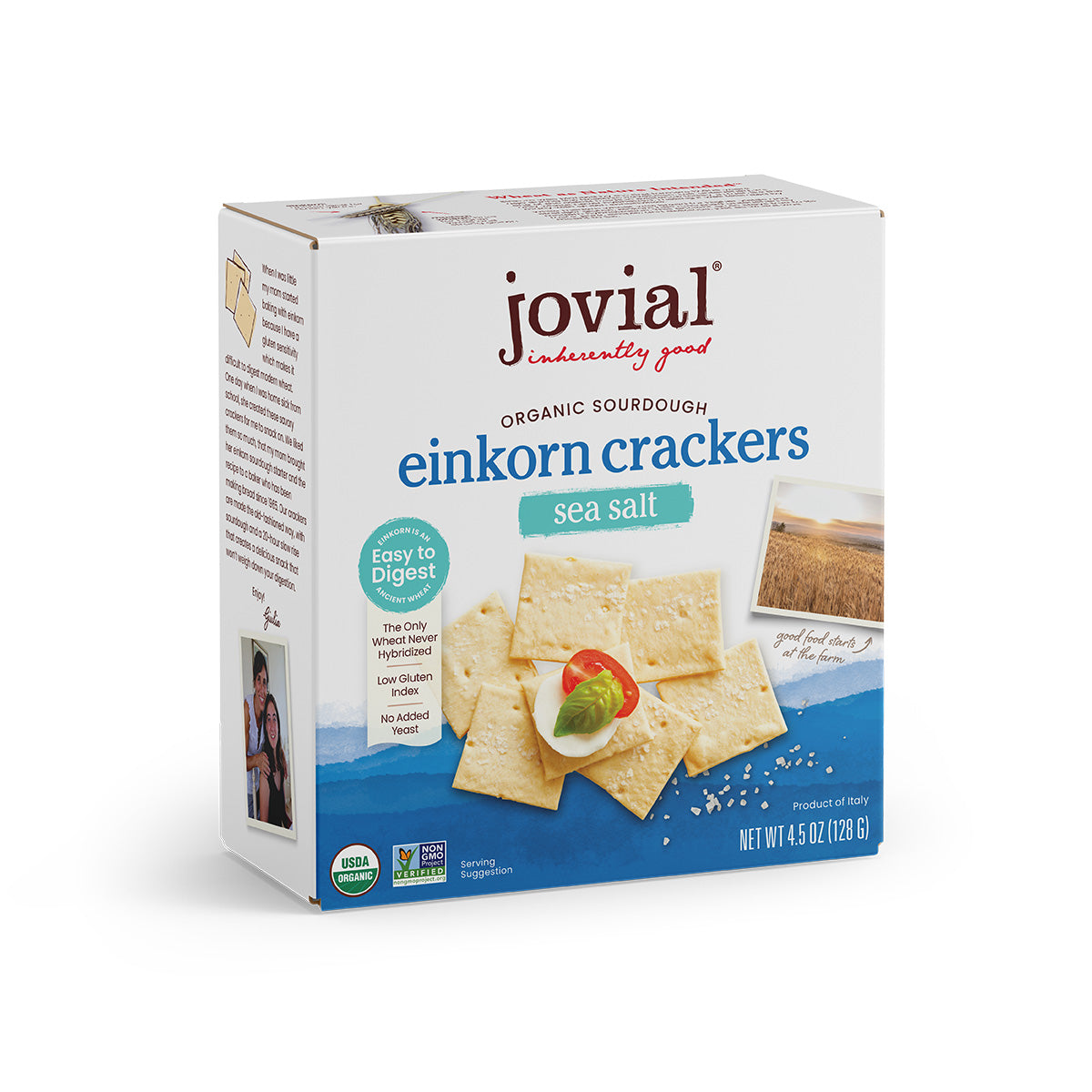 Organic Einkorn Sourdough Sea Salt Crackers