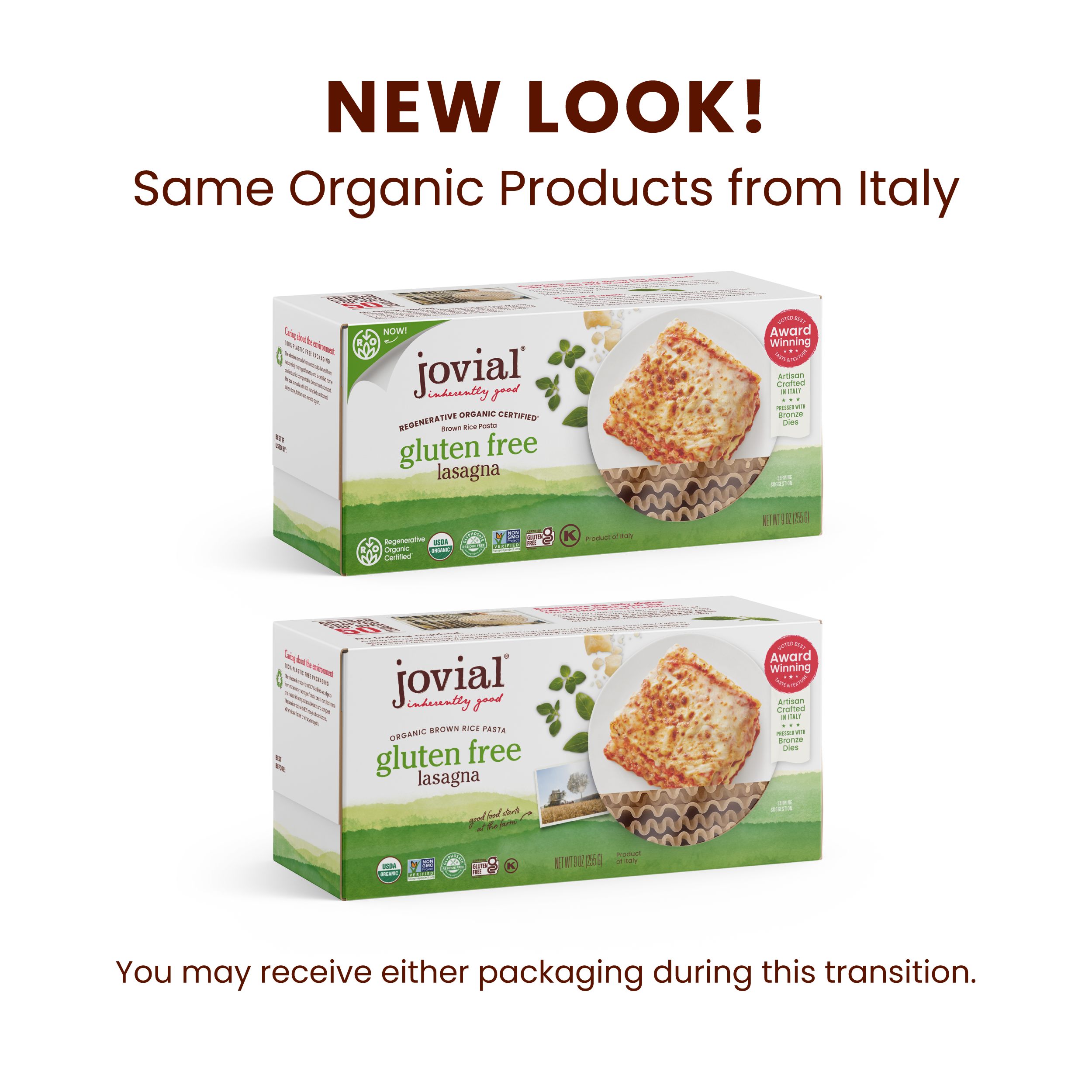 Organic Gluten Free Brown Rice Lasagna