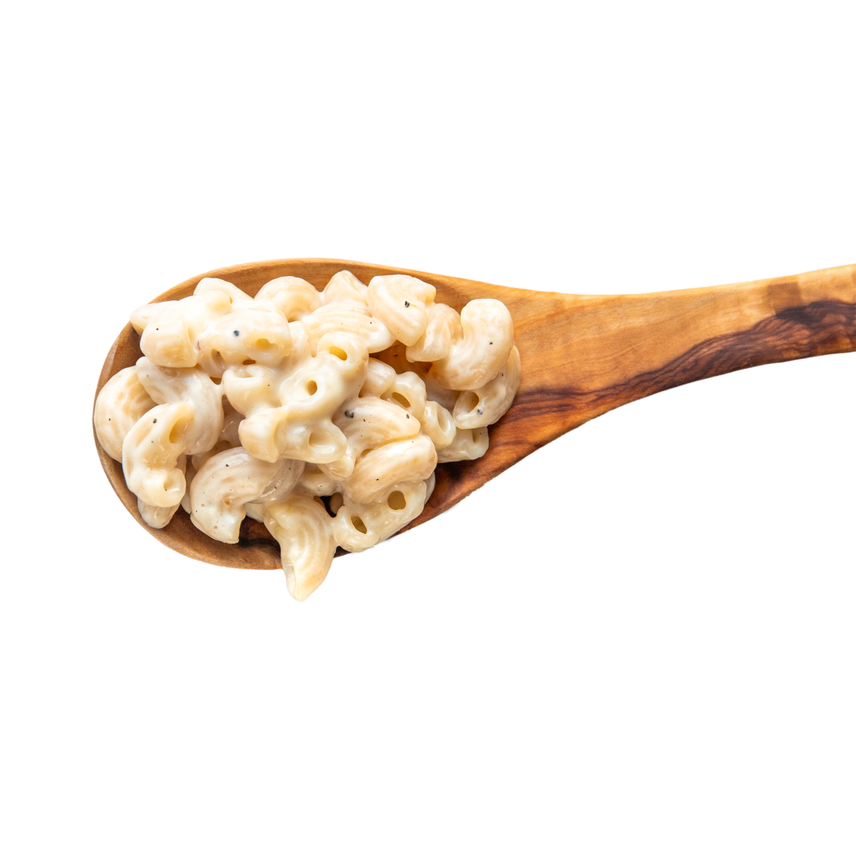 Front view of Organic Truffle Mac and Cheese box showcasing cheesy pasta with organic Italian black truffles on white background