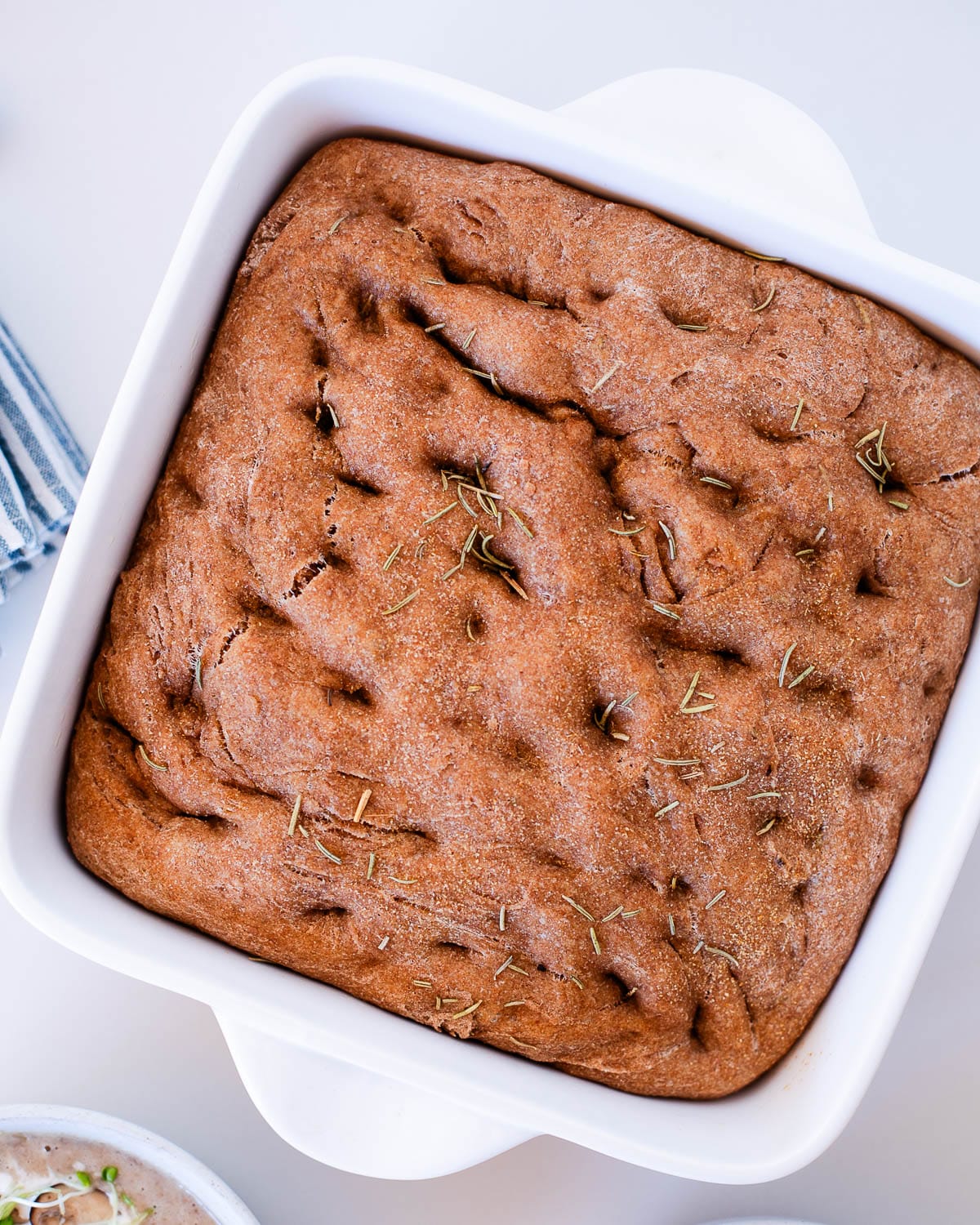 No Knead Whole Wheat Focaccia
