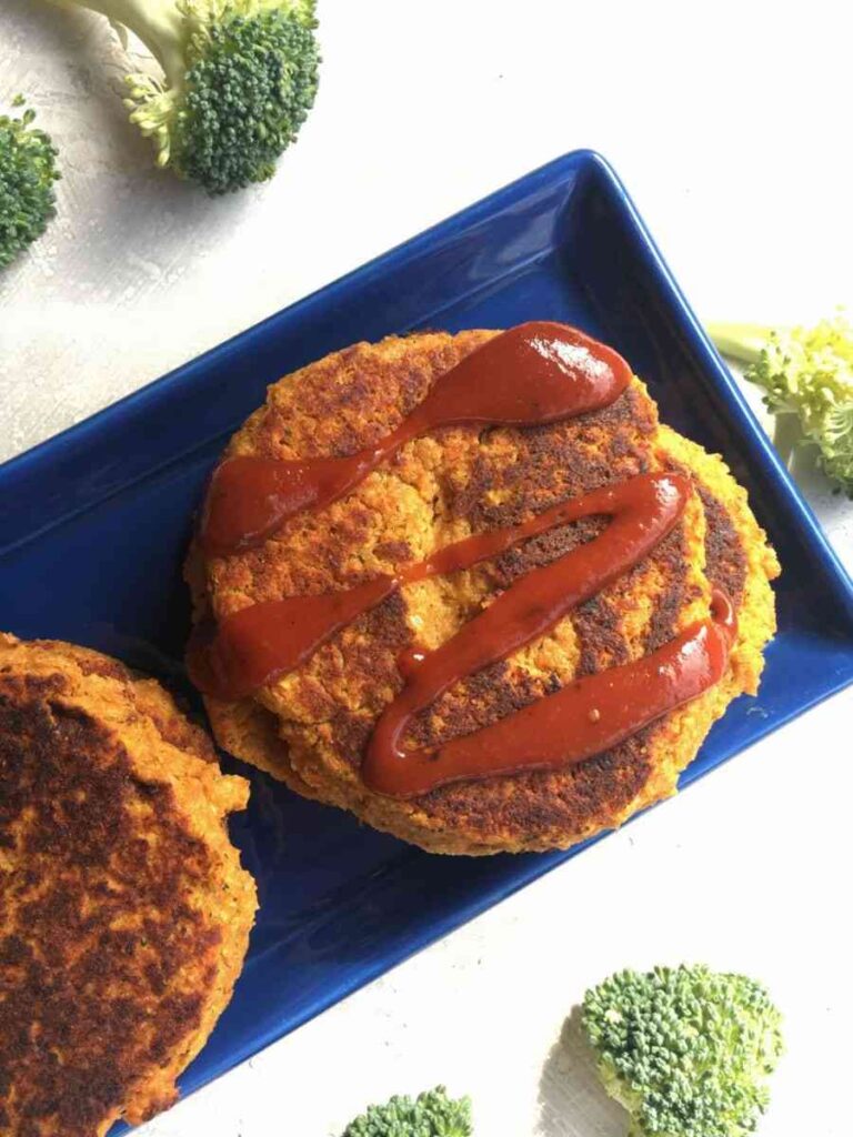BBQ cheddar chickpea veggie burgers