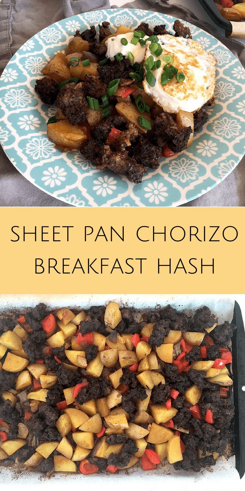 sheet pan chorizo breakfast hash