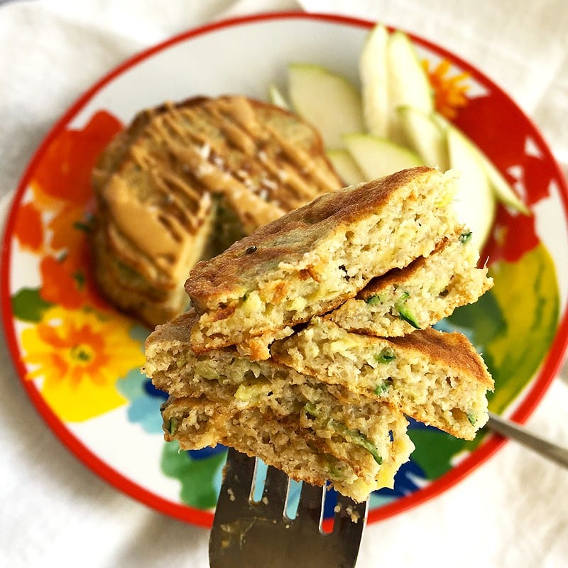 banana zucchini buckwheat pancakes