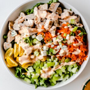 healthy buffalo chicken salad