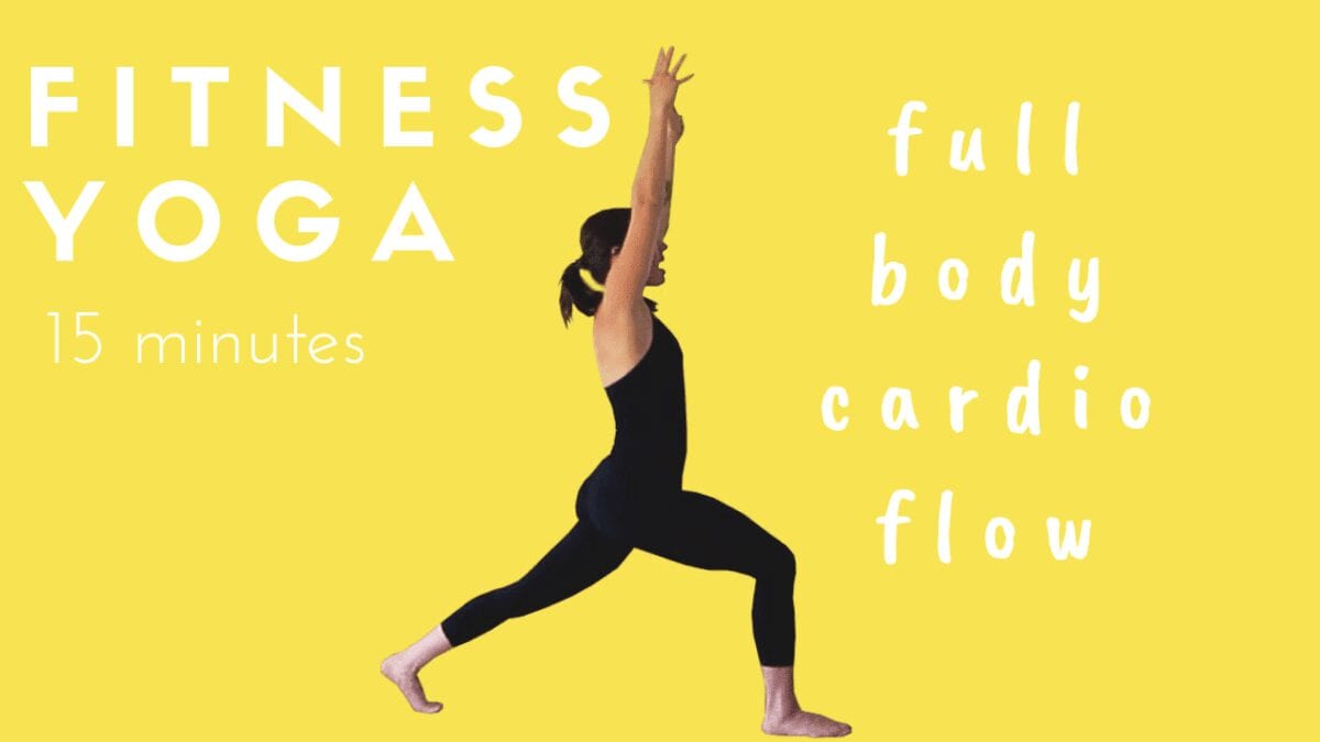 15 minute Full Body Cardio Flow Fitness Yoga Workout video