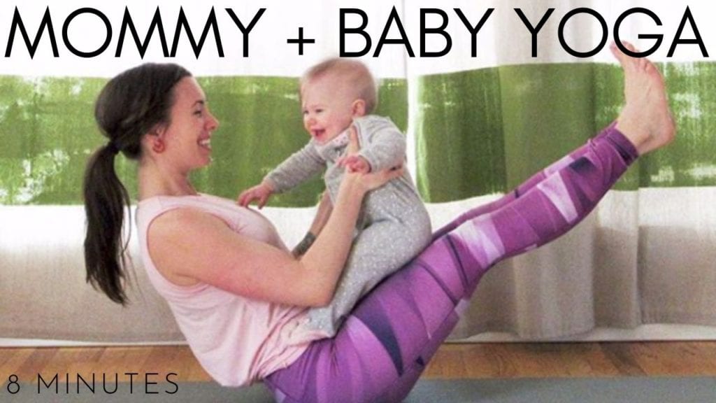 8 Minute Mommy + Baby Yoga Workout Video