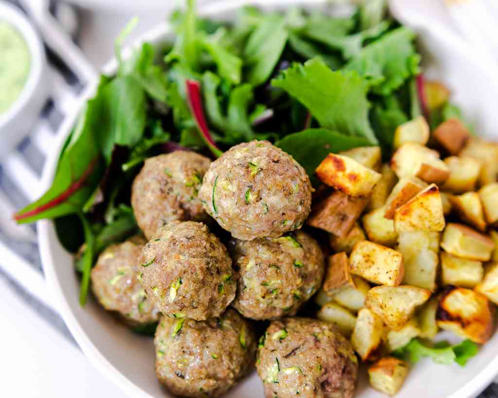 lamb meatball bowls