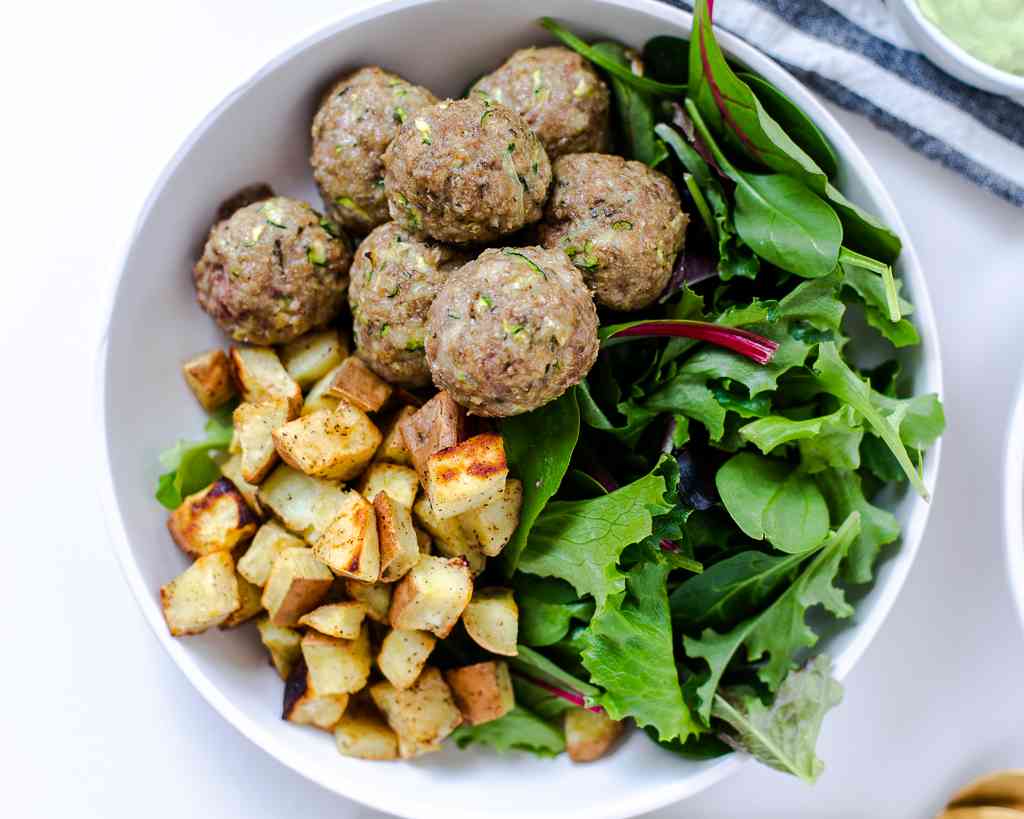 lamb meatball bowls