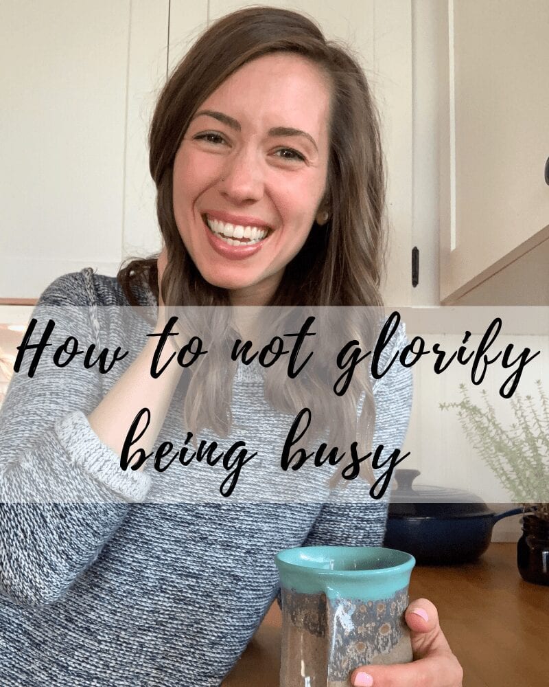 How to not glorify being busy
