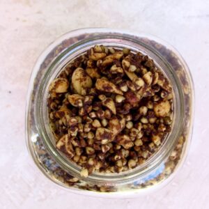 Chocolate peanut butter buckwheat granola
