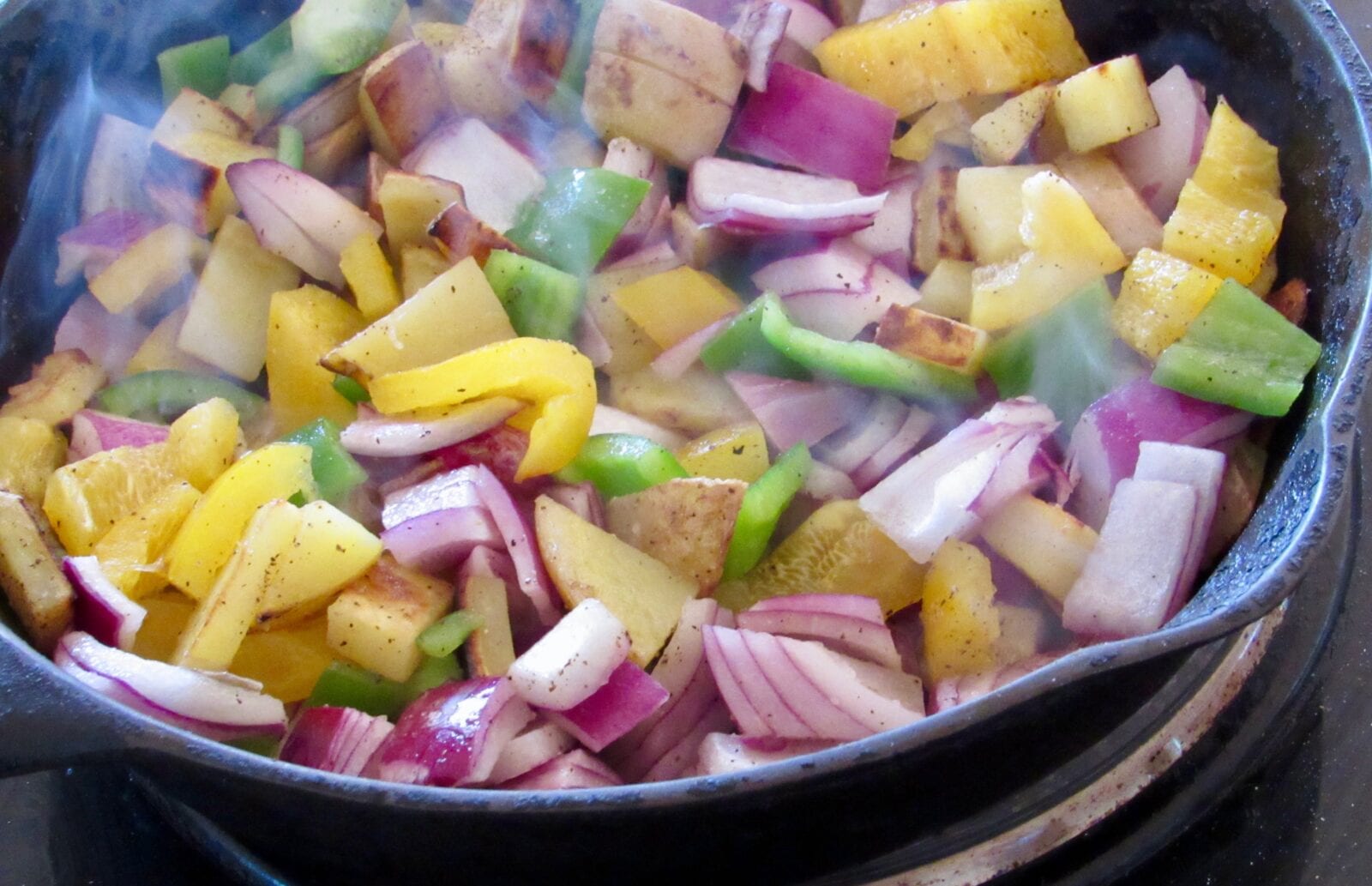 Steak Tips, Vegetable and Potato Hash