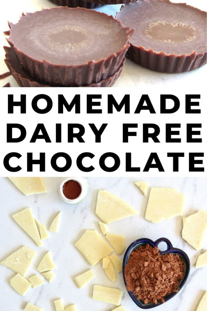 homemade dairy free low sugar chocolate