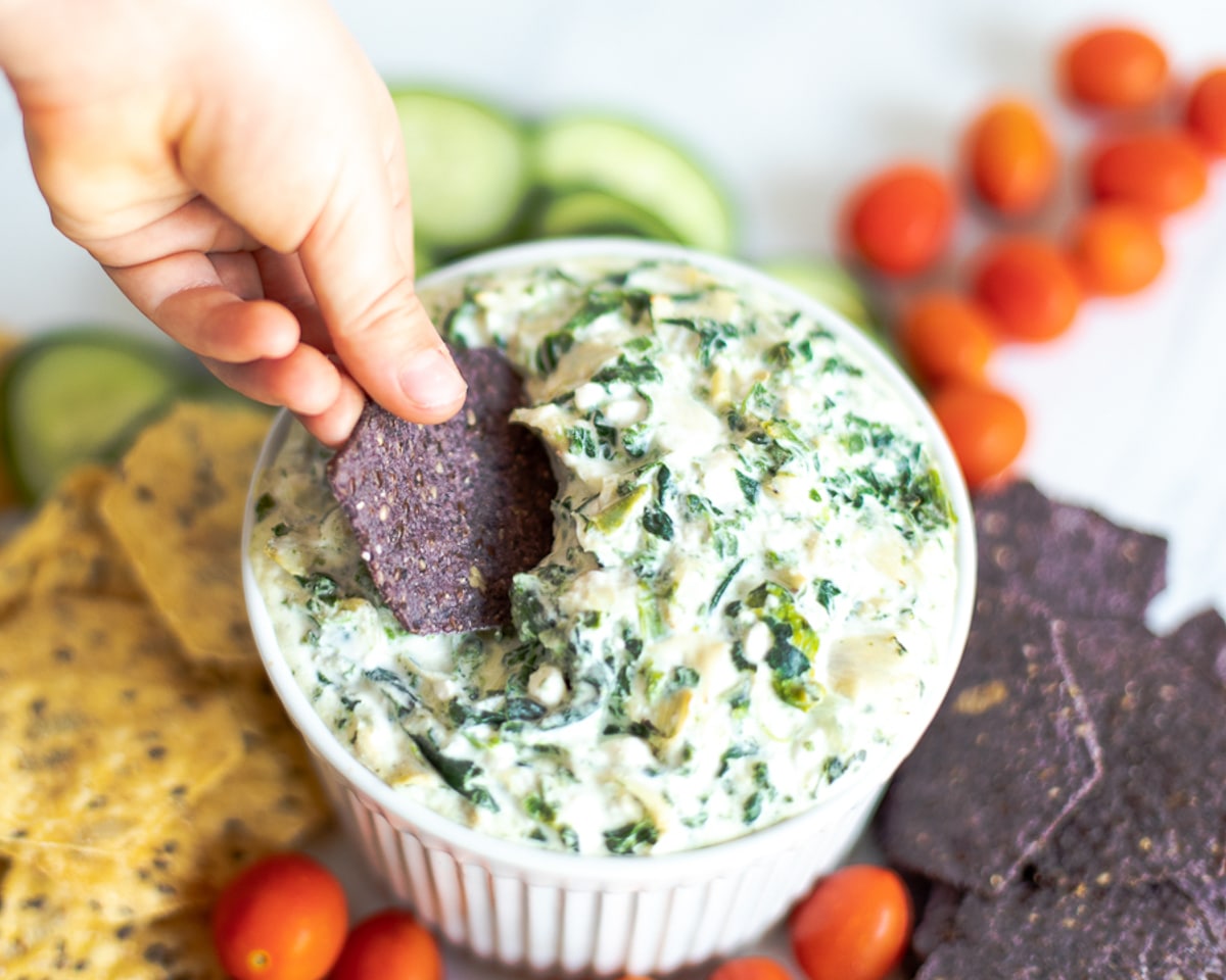 healthier spinach artichoke dip