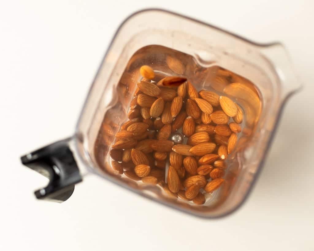 Step by step almond milk instructions with photos