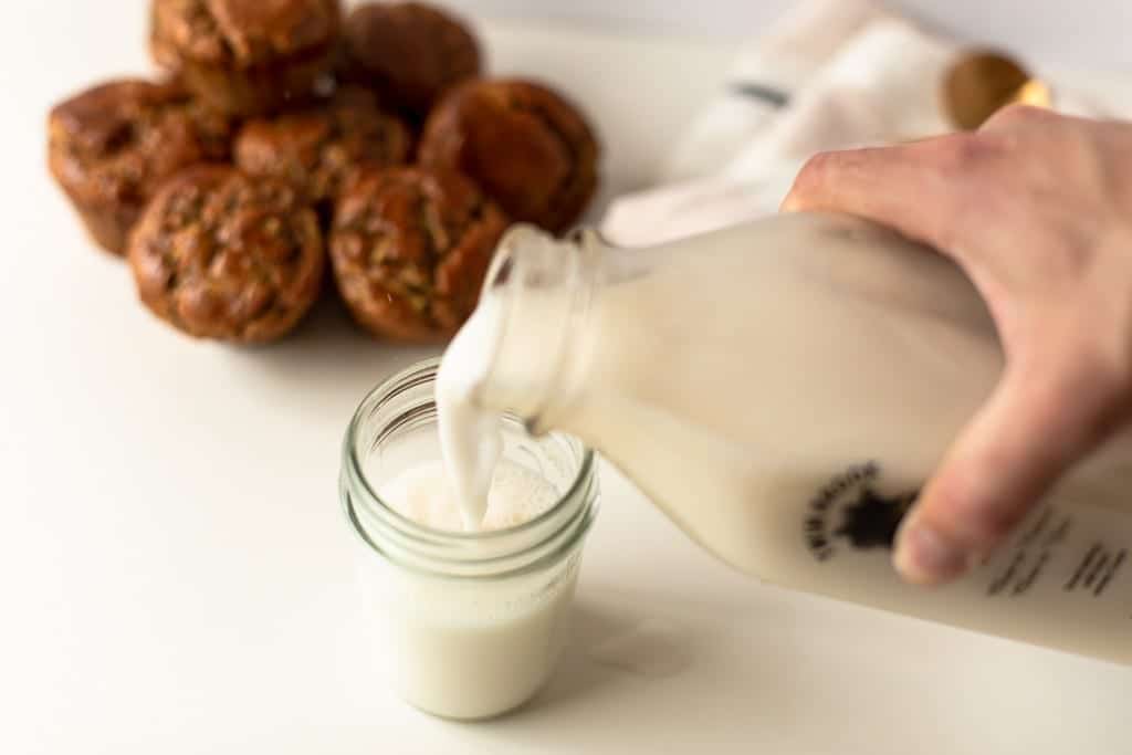 Step by step almond milk instructions with photos
