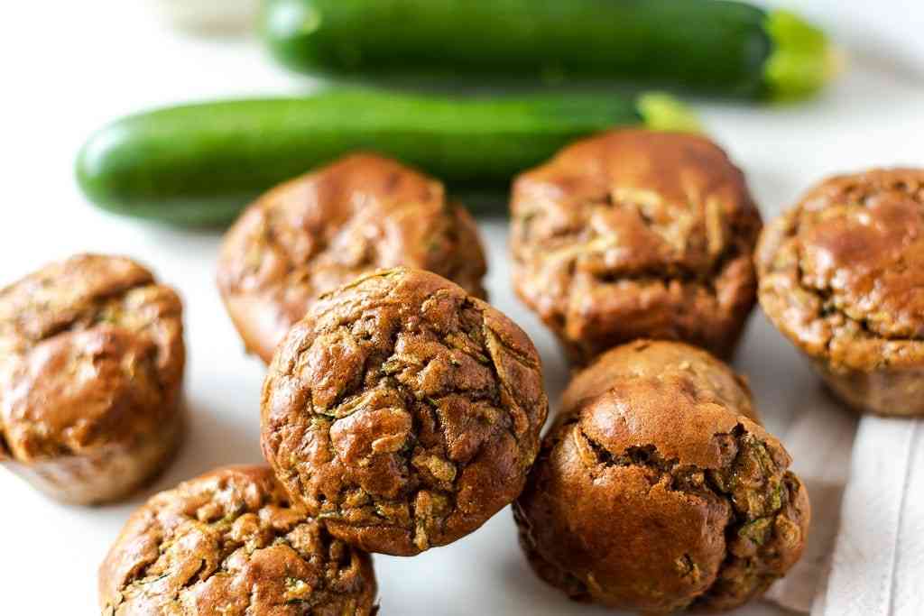 almond butter zucchini muffins