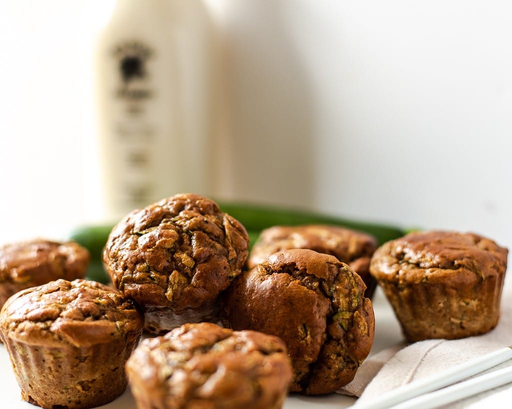 almond butter zucchini muffins