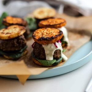 Beef Sliders with Sweet Potato Buns