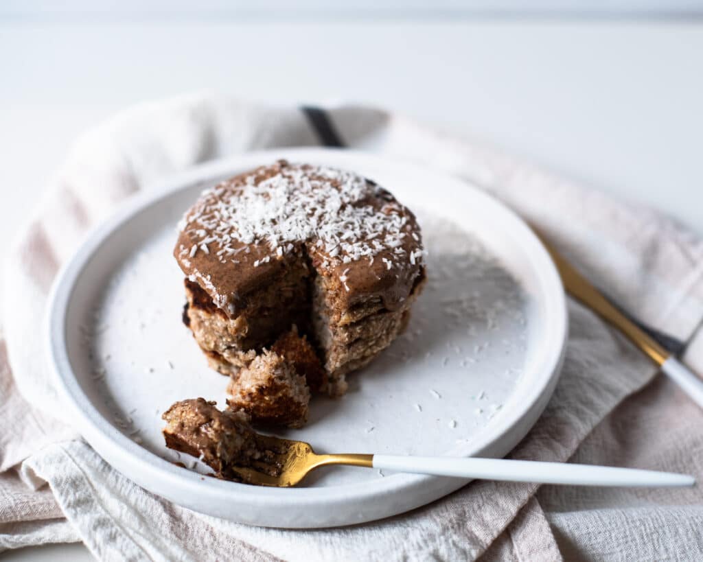 Coconut Banana Buckwheat Pancakes
