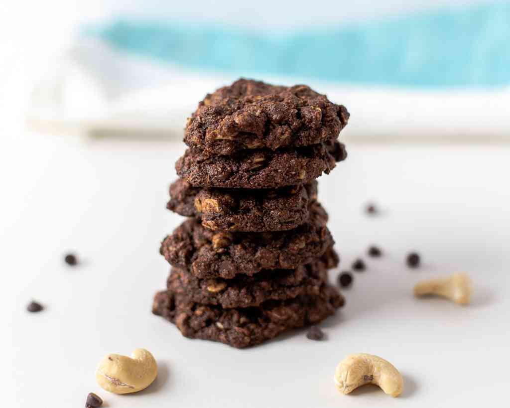 Gluten Free Double Chocolate oatmeal almond flour cookies