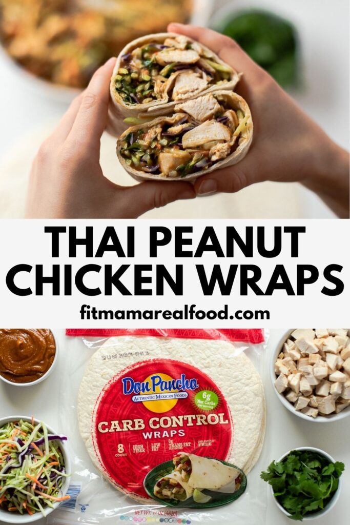 thai peanut chicken wraps