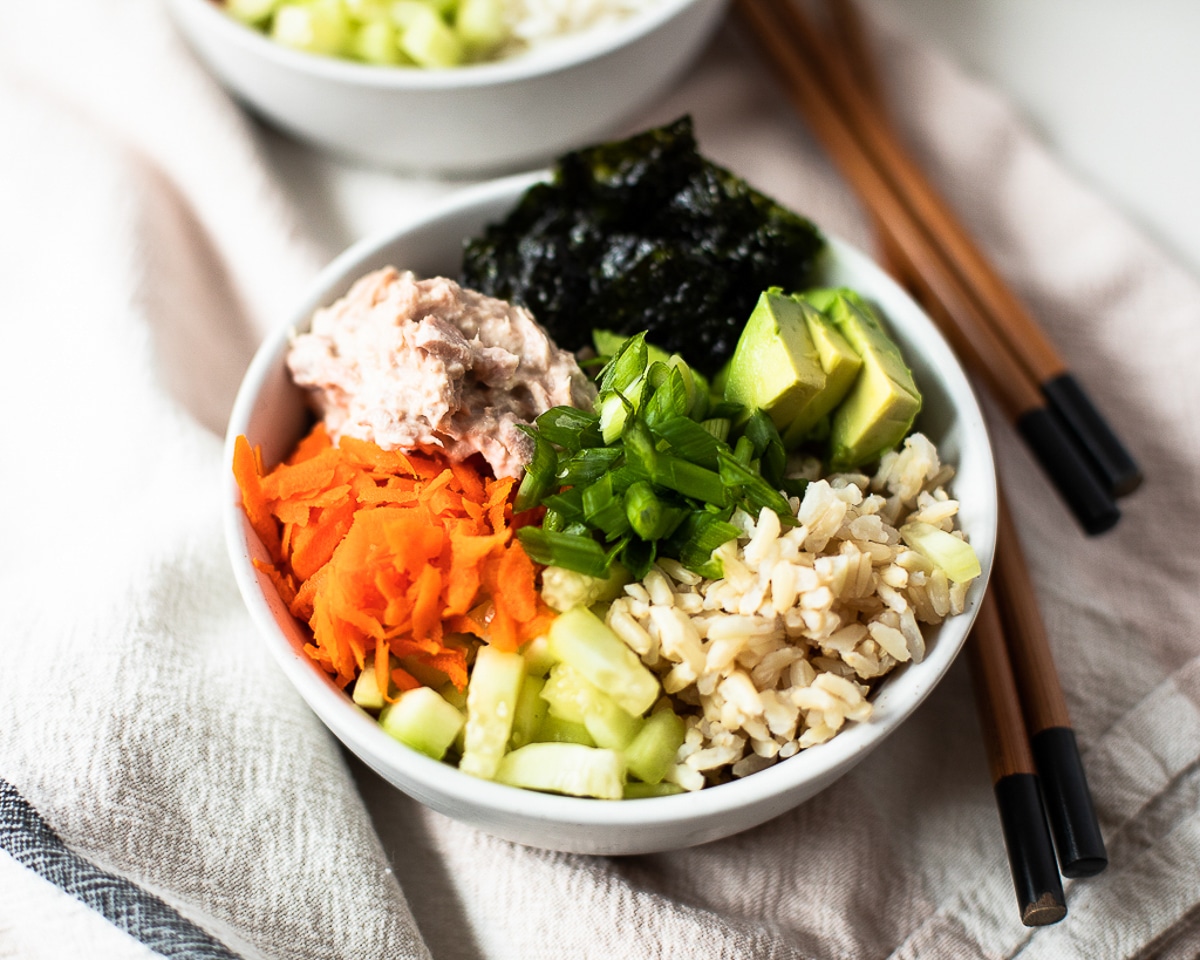 how to make tuna sushi bowl recipe