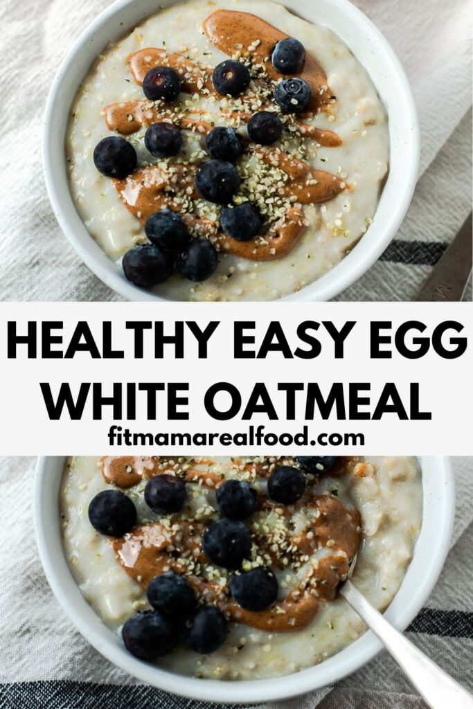 healthy easy egg white oatmeal