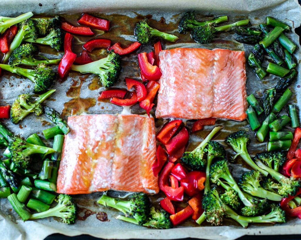 teriyaki salmon sheet pan dinner