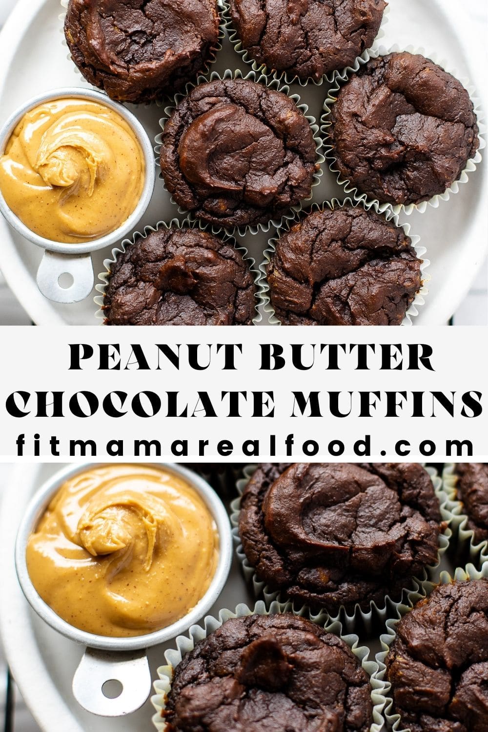 Flourless Peanut Butter Chocolate Muffins