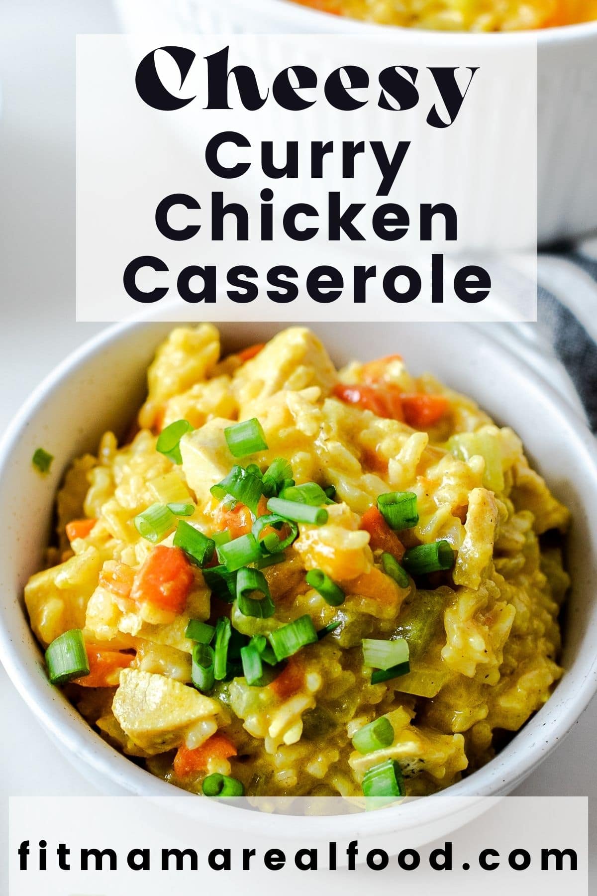 Cheesy curry chicken casserole