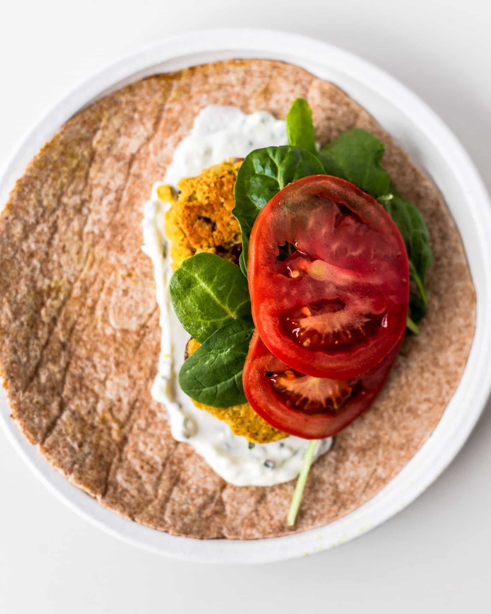 vegetarian falafel wraps