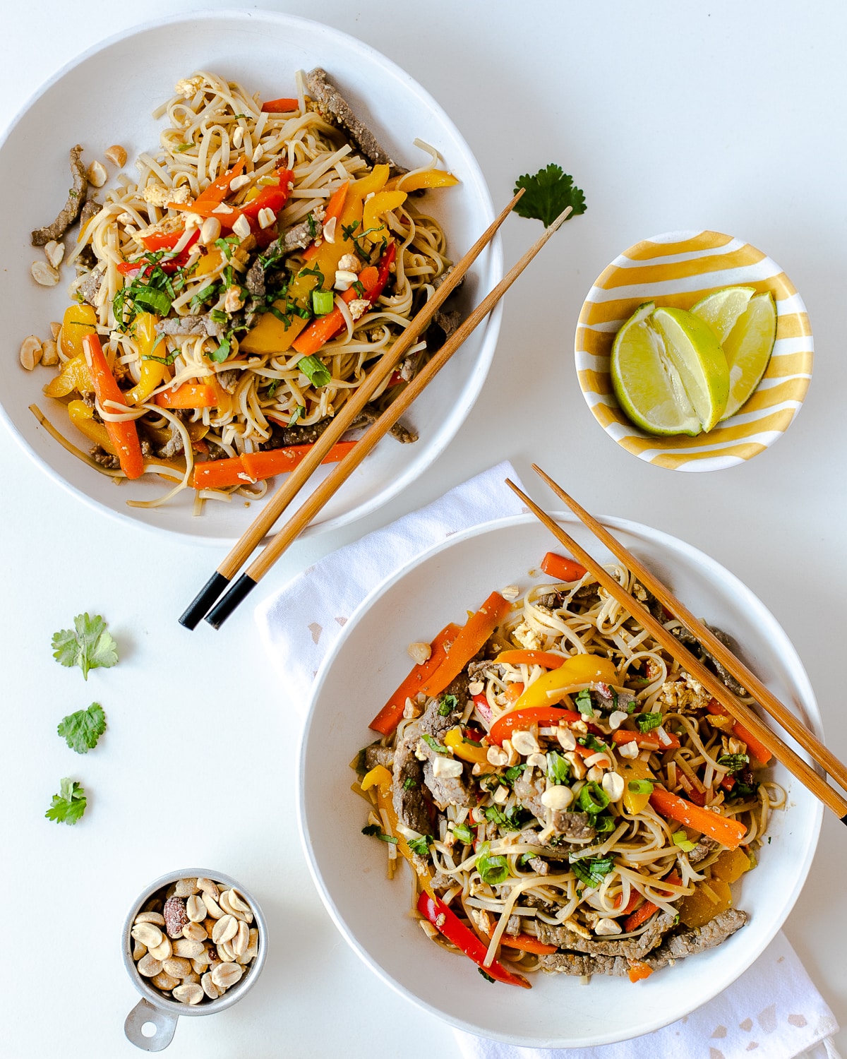 easy pad thai with beef at home