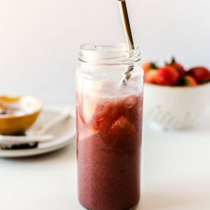 homemade healthy strawberry açaí refreshers
