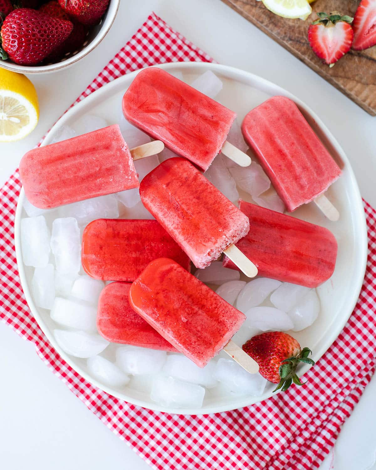 strawberry lemonade popsicles recipe