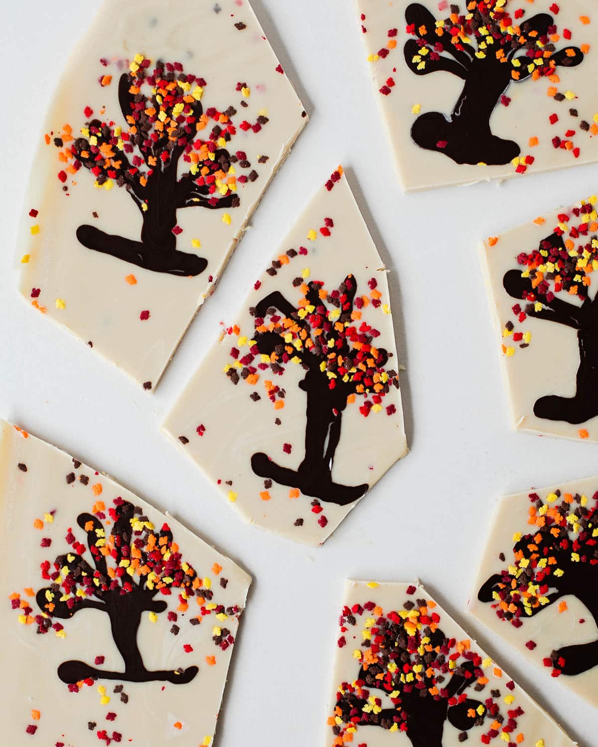 fall tree white chocolate bark recipe