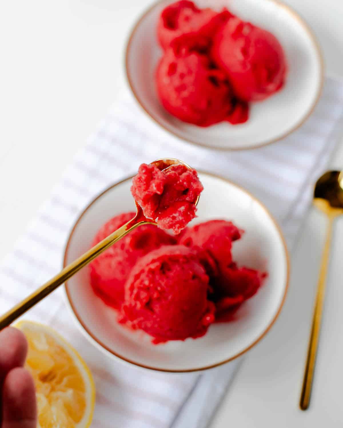 Easy + Healthy 3-Ingredient Strawberry Sorbet Recipe