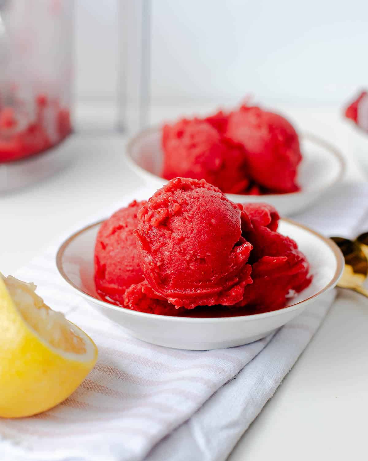 healthy no sugar strawberry sorbet recipe