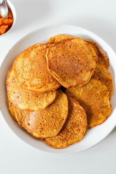 Healthy High Protein Pumpkin Greek Yogurt Pancakes