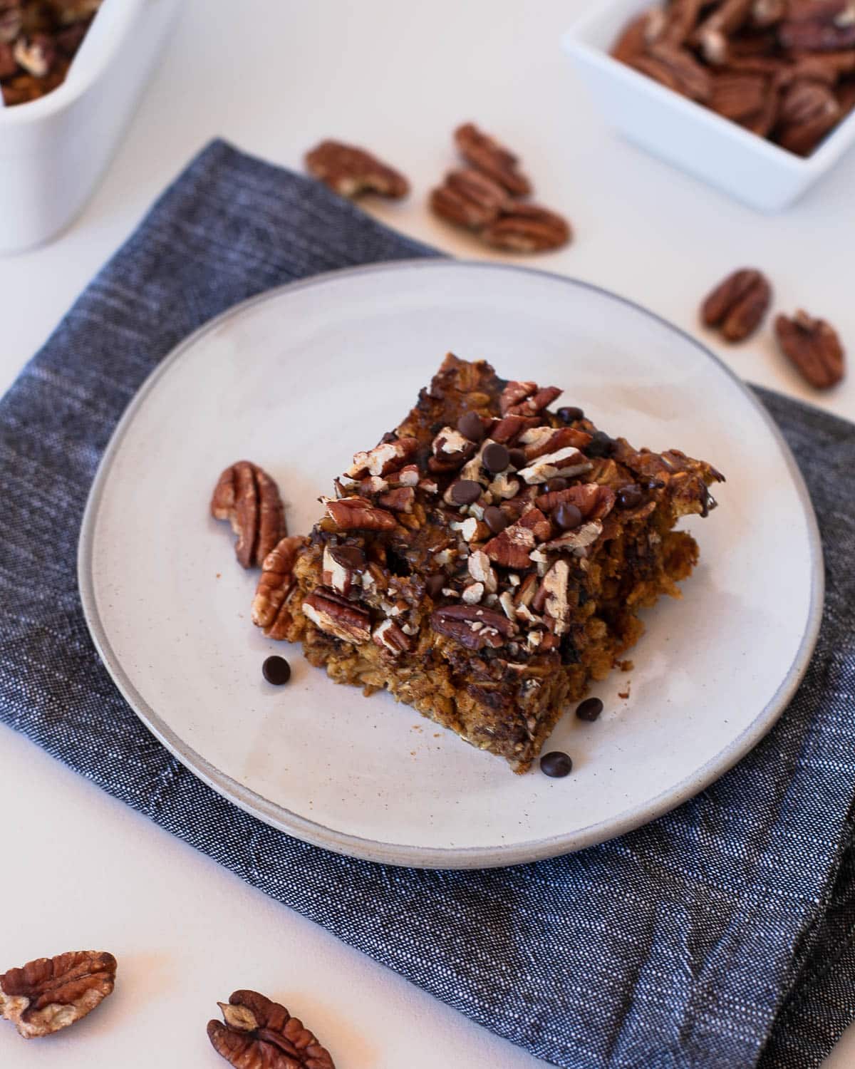 healthy pumpkin baked oatmeal with chocolate chips recipe