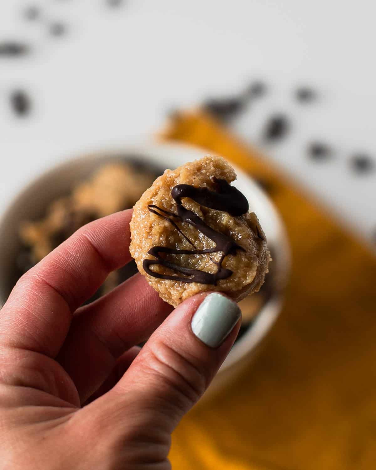 Healthy Low Sugar Freezer Protein Cookie Dough Bites