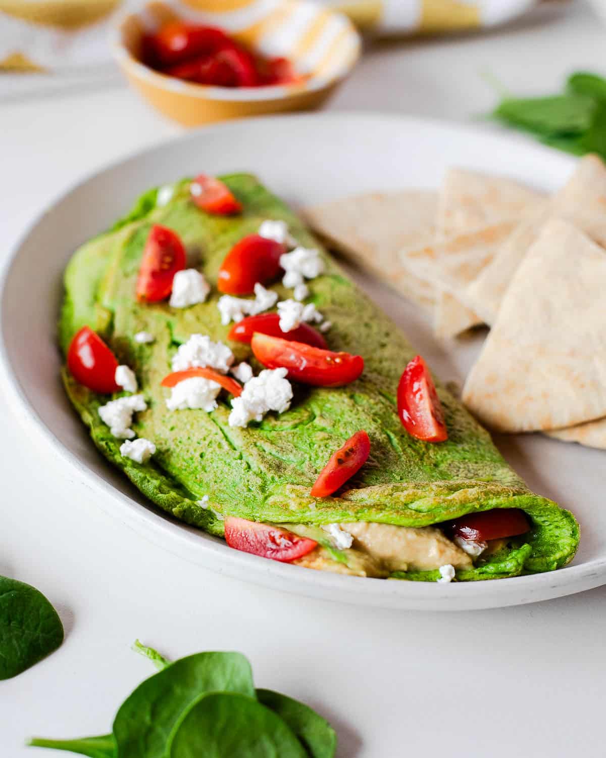 healthy spinach omelet