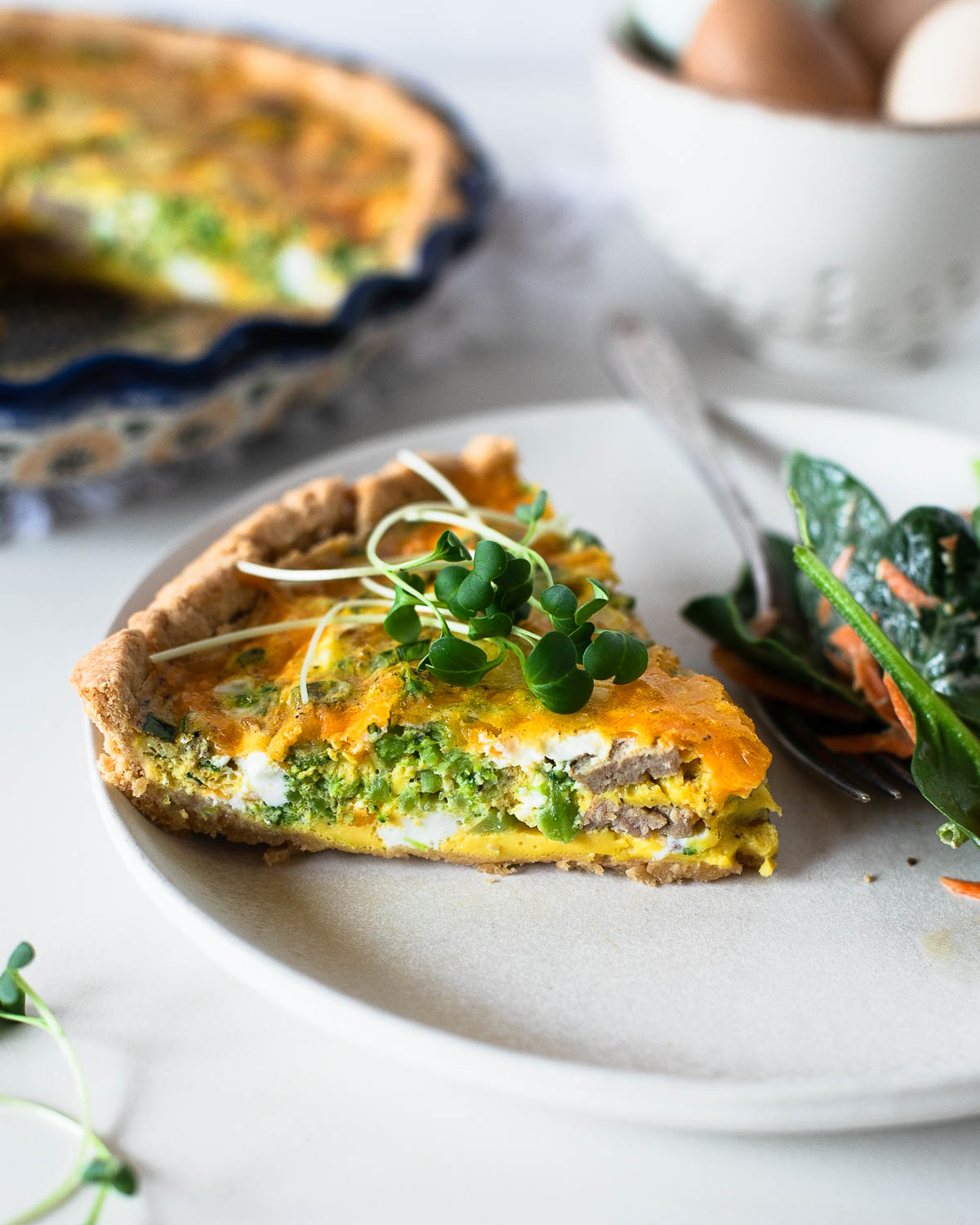 Healthy Sausage and Broccoli Breakfast Quiche Recipe