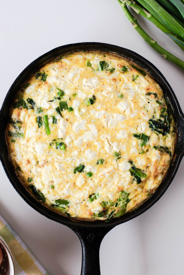 Healthy springtime frittata