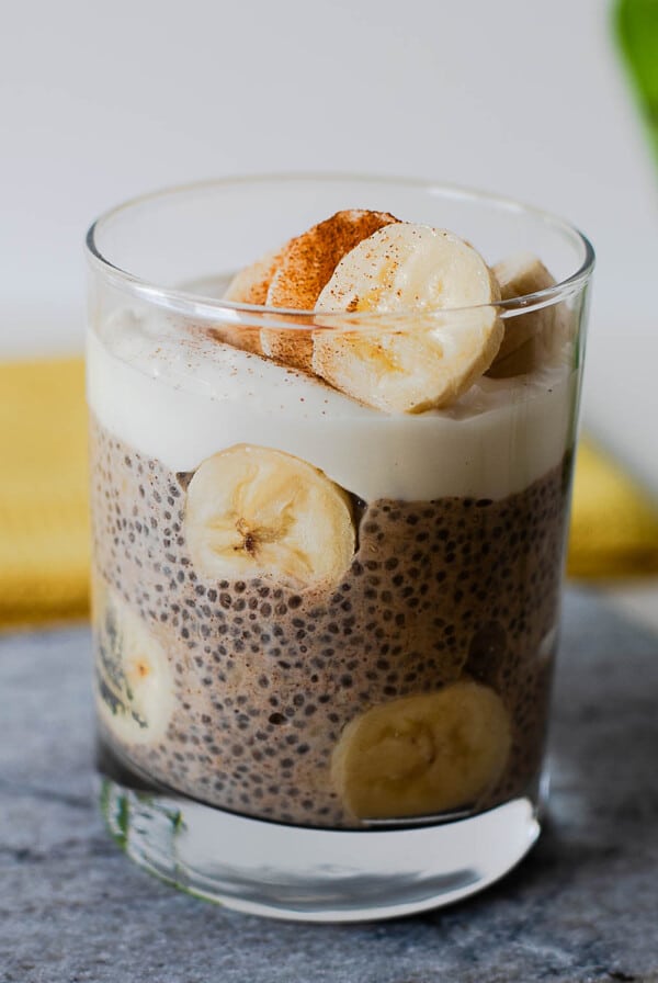 High Protein Banana Chia Seed Pudding - Meal Prep!